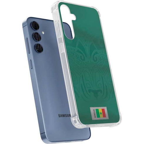 Senegal Soccer Flag Galaxy A55 5G Clear Case